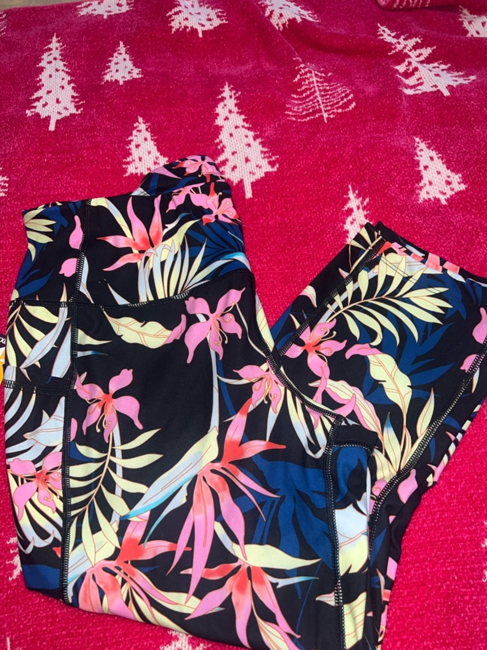 NWT Avia Tropical Floral High-Waist Leggings 2X - Picture 1 of 4